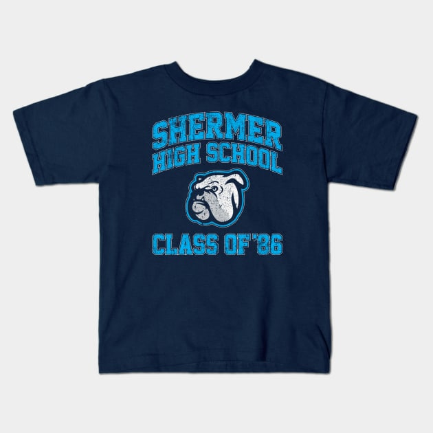 Shermer High School Class of 86 (Ferris Bueller) Kids T-Shirt by huckblade